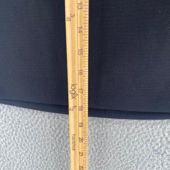 LOFT Skirt Womens 8 Black Mini A Line Button Flap Pocket Stretch Everyday Casual - Picture 8 of 9